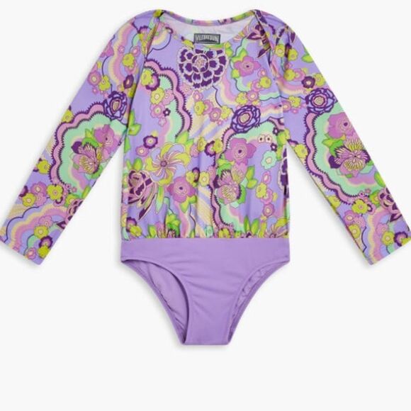 Vilebrequin kids bathing suit in Purple and Green size 8 - Picture 1 of 7